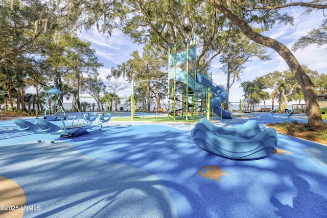 exterior space with a playground