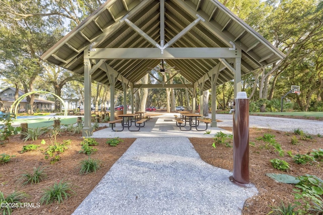 view of community featuring a gazebo