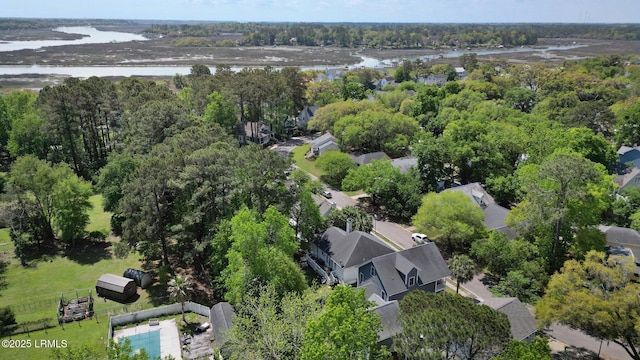 19 Brisbane Dr, Beaufort, SC 29902 - bird's eye view with a water view and a residential view
