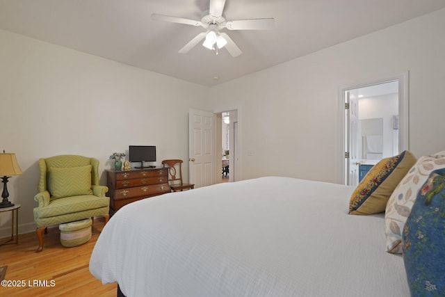 19 Brisbane Dr, Beaufort, SC 29902 - bedroom with light wood-style flooring, ceiling fan, and baseboards