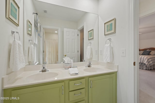 19 Brisbane Dr, Beaufort, SC 29902 - bathroom featuring a sink, ensuite bathroom, double vanity, and visible vents