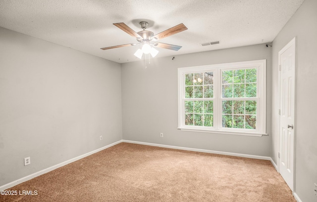 21 Planters Cir, Beaufort, SC 29907 - empty room with carpet floors, a textured ceiling, and ceiling fan