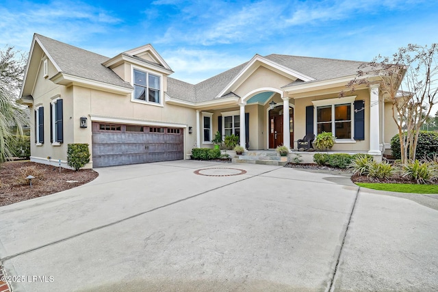 view of front facade with a garage