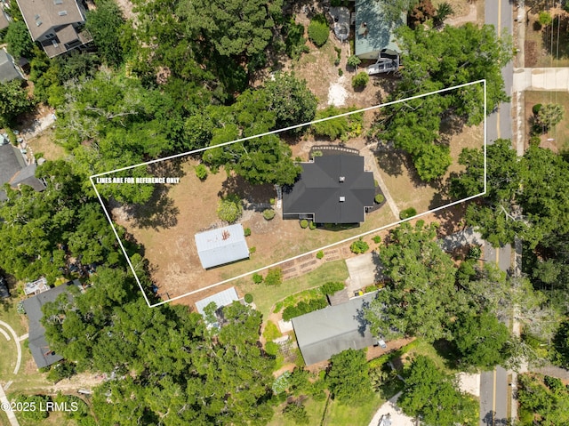 2211 Wilson Dr, Beaufort, SC 29902 - aerial view of property and surrounding area with property parcel outlined