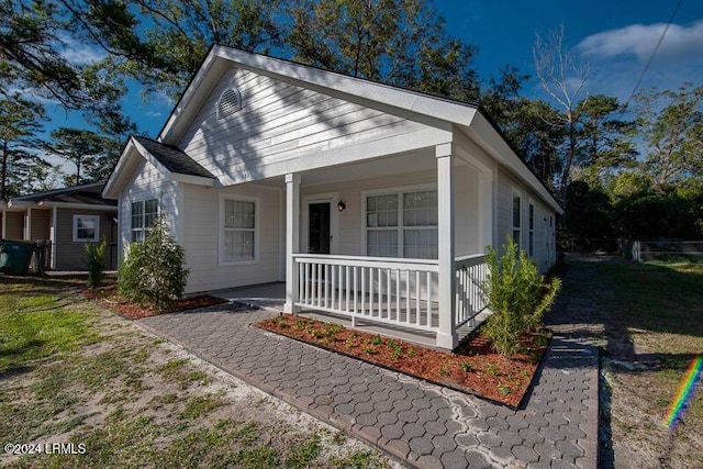 bungalow-style home featuring a porch