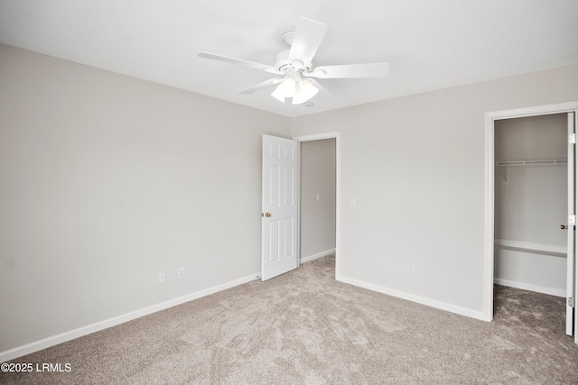 506 Cypress Cv, Bluffton, SC 29910 - unfurnished bedroom featuring carpet flooring, a closet, a spacious closet, and ceiling fan