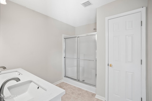 506 Cypress Cv, Bluffton, SC 29910 - full bathroom featuring a stall shower and double vanity