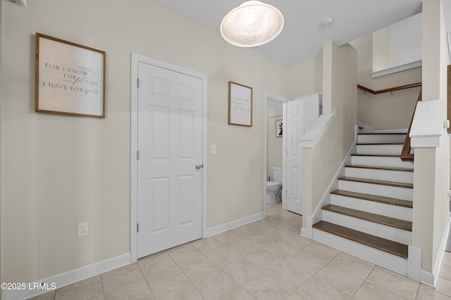 151 Bella Way, Beaufort, SC 29906 - foyer entrance with stairs and light tile patterned floors