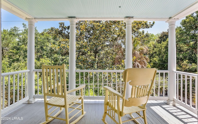 view of wooden deck