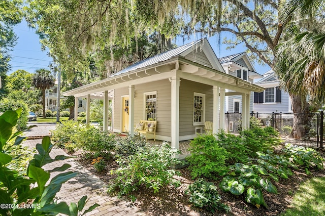 exterior space with a porch