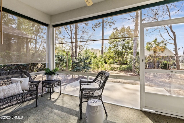 view of sunroom