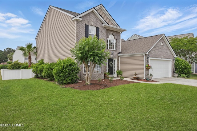 2239 Blakers Blvd, Bluffton, SC 29909 - view of front facade featuring brick siding, driveway, an attached garage, and a shingled roof