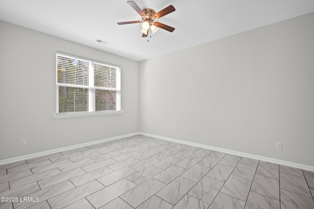 empty room with ceiling fan