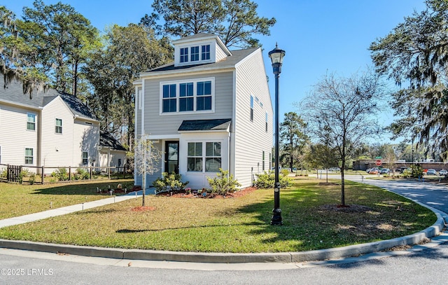 2960 Needlegrass Dr, Beaufort, SC 29902 - view of front of home with fence and a front yard