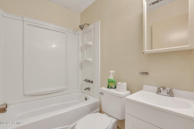 144 Middlefield Cir, Seabrook, SC 29940 - full bath with visible vents, vanity, toilet, and shower / tub combination