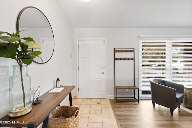 entryway featuring light hardwood / wood-style flooring