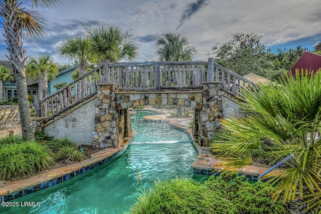 397 Hampton Lake Dr, Bluffton, SC 29910 - view of swimming pool with stairs