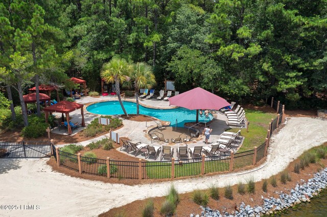 397 Hampton Lake Dr, Bluffton, SC 29910 - community pool featuring fence and a patio area