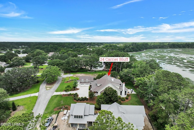 24 Carrier Blf, Bluffton, SC 29909 - aerial view of property's location with a nearby body of water