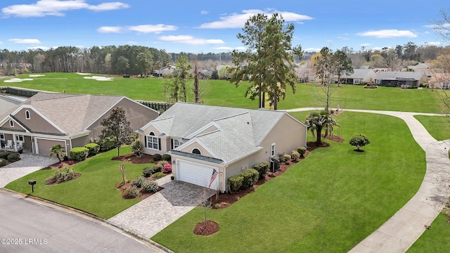 bird's eye view with a residential view