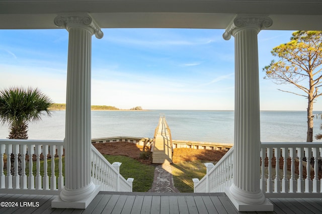 view of water feature