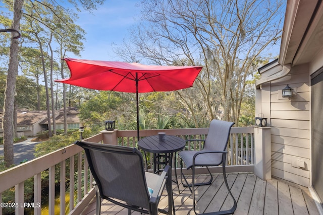 view of wooden deck