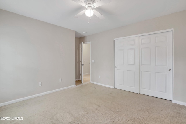 7 Harbison Pl, Beaufort, SC 29906 - unfurnished bedroom with carpet floors, a closet, and ceiling fan