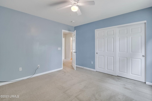 7 Harbison Pl, Beaufort, SC 29906 - unfurnished bedroom featuring carpet floors, a closet, and a ceiling fan