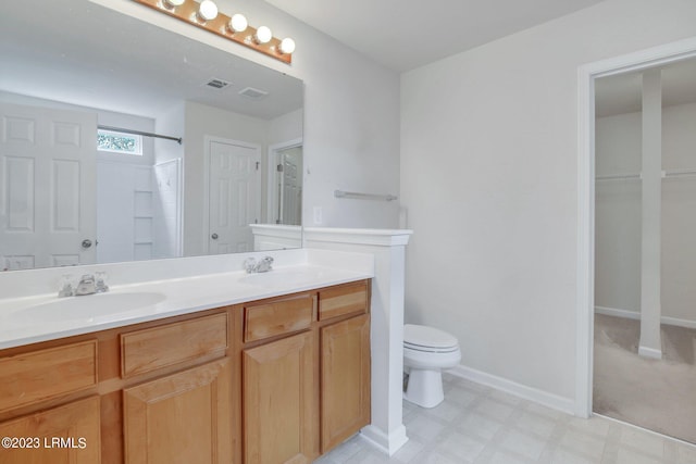 7 Harbison Pl, Beaufort, SC 29906 - full bathroom featuring double vanity, a shower, tile patterned floors, and a spacious closet