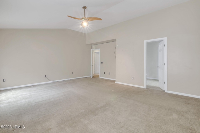 7 Harbison Pl, Beaufort, SC 29906 - carpeted spare room featuring ceiling fan and vaulted ceiling