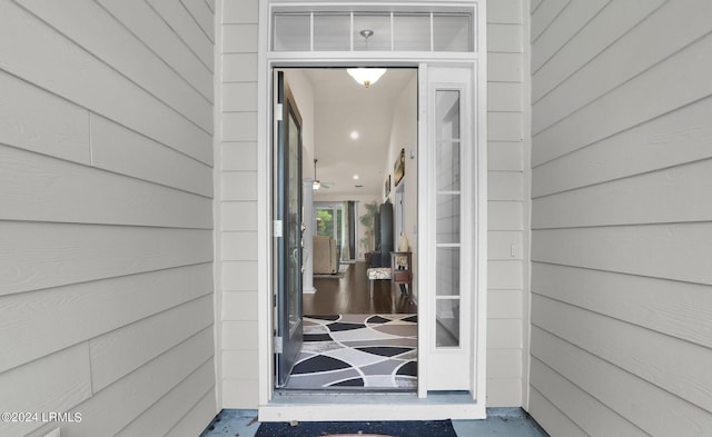 view of doorway to property