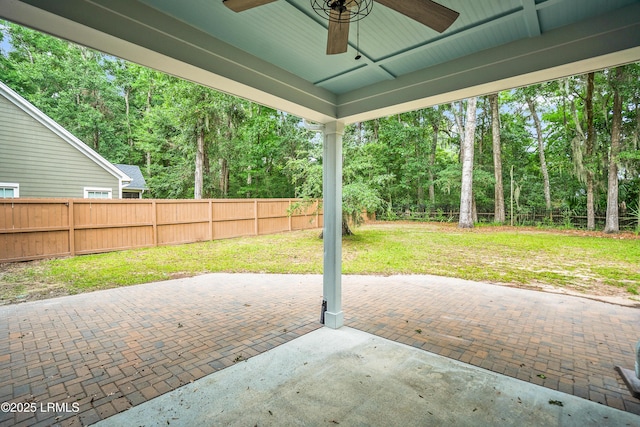 28 Laughing Gull Dr, Beaufort, SC 29907 - view of patio featuring a ceiling fan