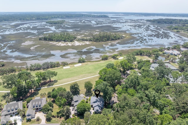 6 River Marsh Ln, Okatie, SC 29909 - aerial perspective of suburban area featuring a nearby body of water and a golf course
