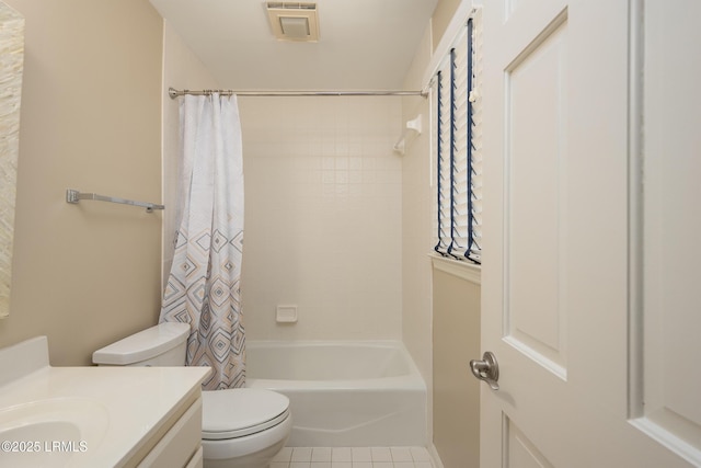 6 River Marsh Ln, Okatie, SC 29909 - full bath featuring vanity, toilet, shower / tub combo with curtain, and tile patterned flooring