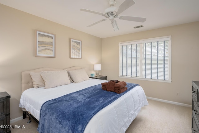 6 River Marsh Ln, Okatie, SC 29909 - bedroom featuring baseboards, light colored carpet, and a ceiling fan