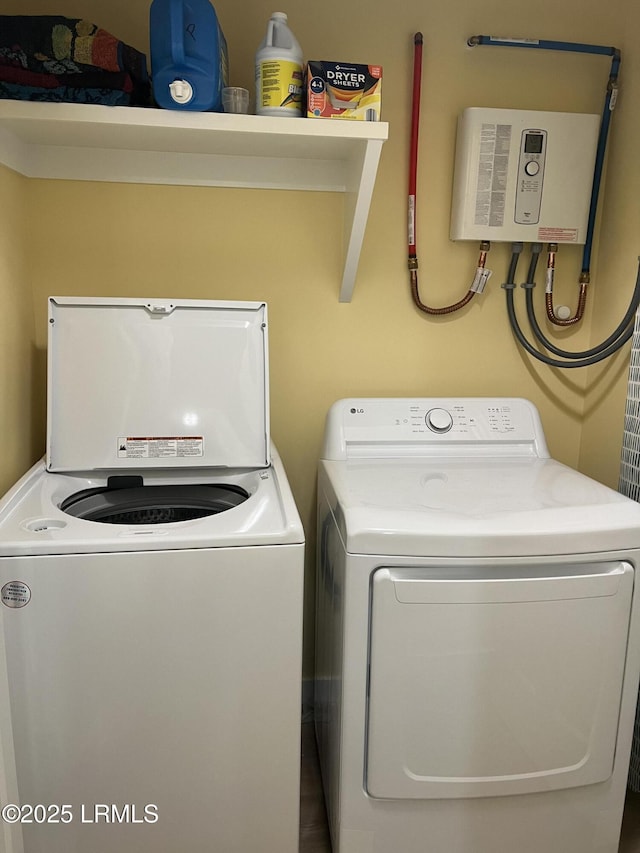 laundry room with laundry area and separate washer and dryer