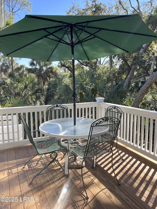 view of wooden deck