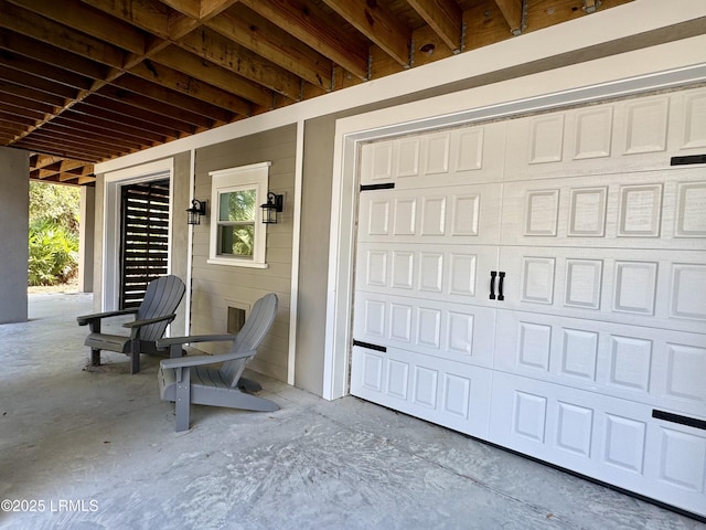 garage featuring driveway