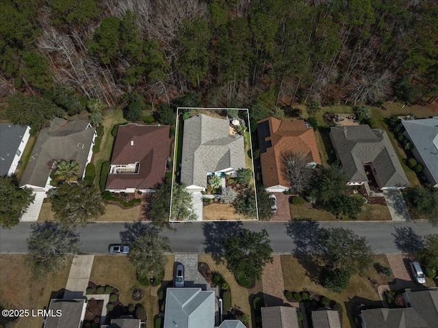 bird's eye view featuring a residential view