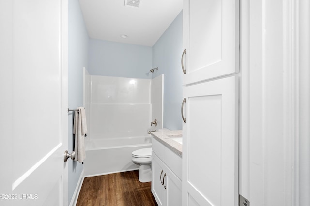 95 Salkehatchie Rd, Yemassee, SC 29945 - full bathroom with wood finished floors, shower / bath combination, toilet, and vanity