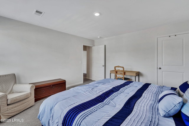 view of carpeted bedroom