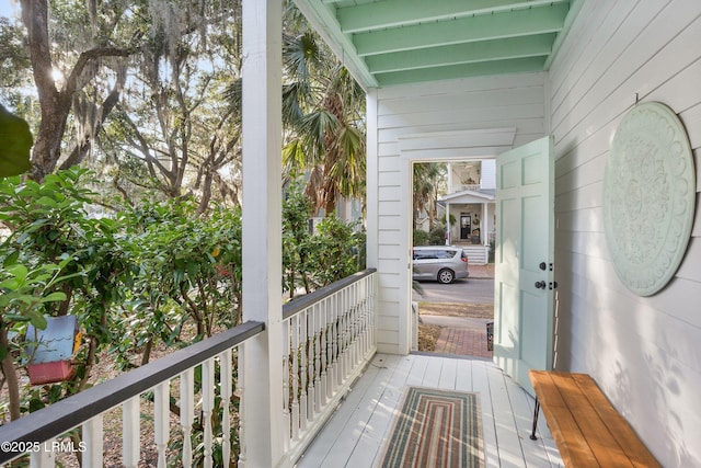 balcony with covered porch