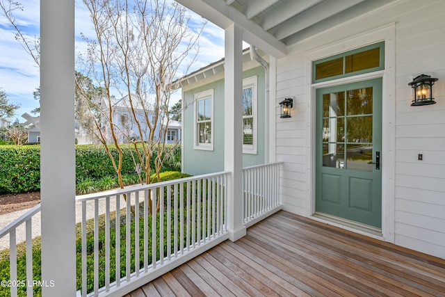 view of wooden deck