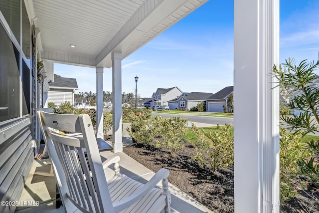 view of patio / terrace with a residential view