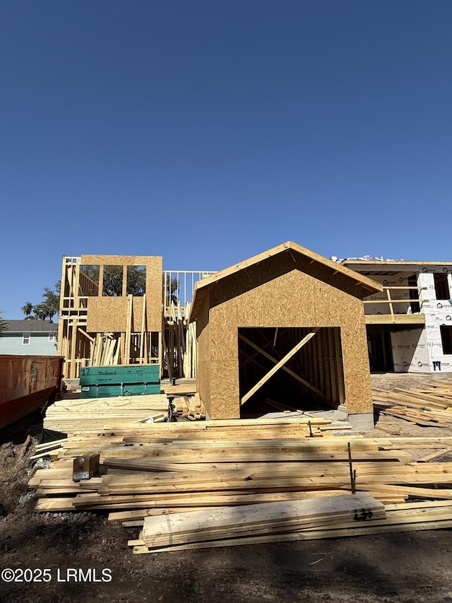 exterior space with stucco siding