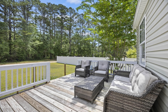 18 Lake View Ct, Bluffton, SC 29910 - wooden deck with outdoor lounge area