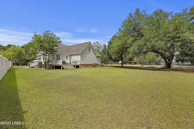 18 Lake View Ct, Bluffton, SC 29910 - view of yard featuring a deck