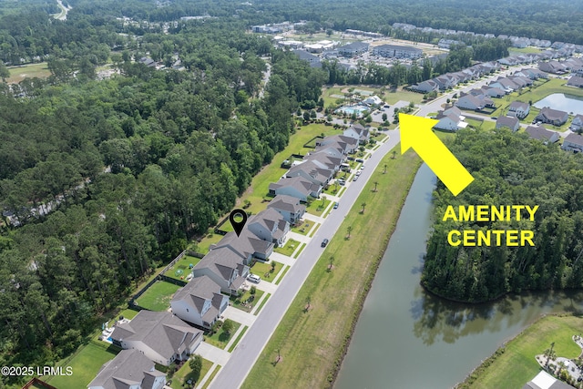 145 Rudder Run, Bluffton, SC 29910 - aerial view of residential area with a large body of water
