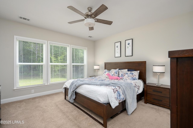 145 Rudder Run, Bluffton, SC 29910 - bedroom with light colored carpet, baseboards, and ceiling fan
