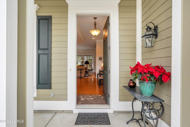 view of doorway to property